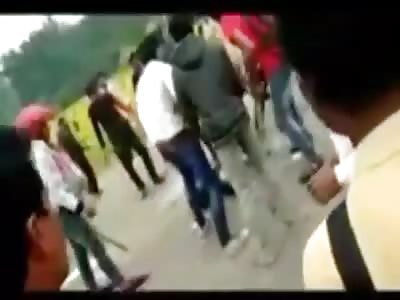 MAN BEING BEATEN TO DEATH 