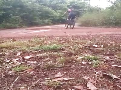 VIOLENT ACCIDENT AMONG CYCLISTS