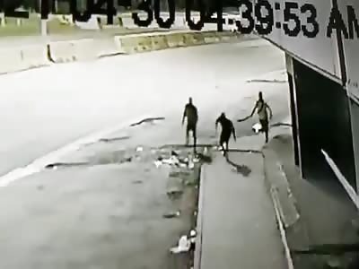 MAN BEING KILLED IN MACHETE ATTACK