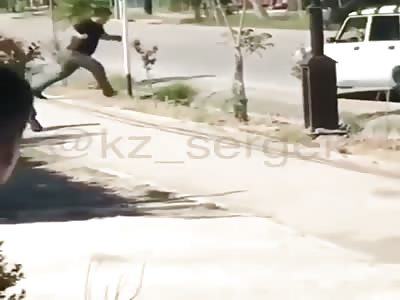 MAN BEING STONED IN THE HEAD