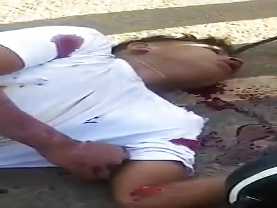 YOUNG MAN IN AGONAL BREATH AFTER MOTORCYCLE ACCIDENT 