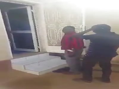 MAN TRYING TO ESCAPE THE BEATING