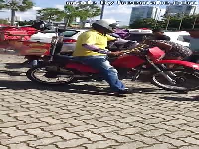 THIEF BEING BEATEN BY MOB