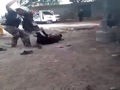 WOMAN BEING WHIPPED IN THE STREET AND NOBODY CARES