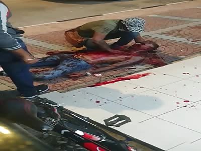 MAN DYING IN THE SIDEWALK