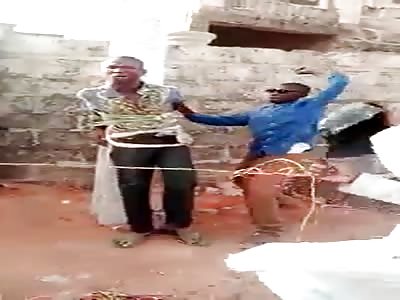BLACK MAN TIED TO A POLE AND BEATEN WITHOUT MERCY