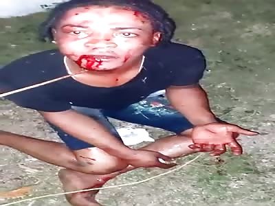 TIED, BEATEN, STONED AND BLEEDING