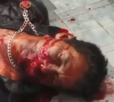 MAN DYING ON THE FLOOR