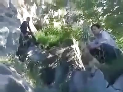 DUMB RUSSIAN FALLING FROM CLIFF