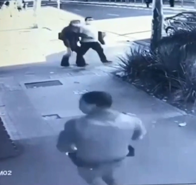 MAN BEING KILLED BY COPS