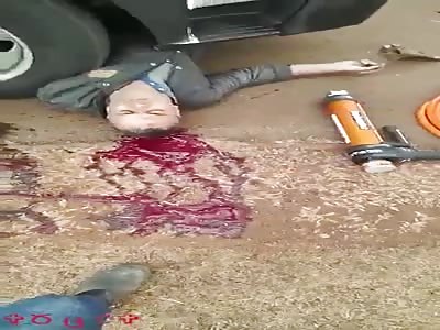 CRUSHED MAN SCREAMING FOR HELP