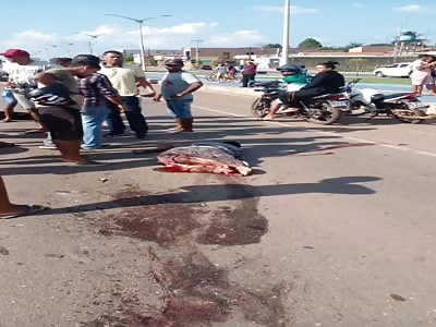 AFTERMATH OF BRUTAL MOTORCYCLE ACCIDENT 