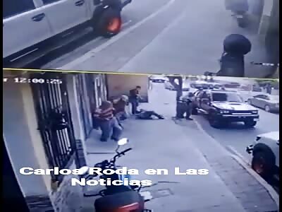 MAN BEING KILLED BY SICARIO