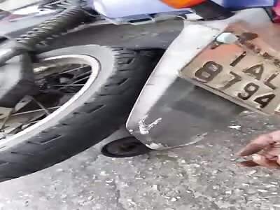 HE COLLIDED WITH A TRUCK