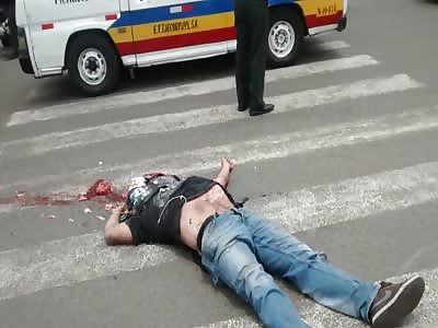 Motorcycle accident Aftermath.