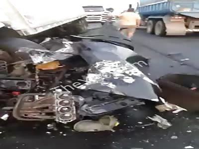 CAR VS TRUCK 4 DEAD