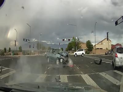 Fast and brutal Motorcyclist accident