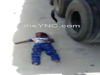 Terrible Accident..Poor Mom shows up to Witness Young Son who was Hit by a Truck 