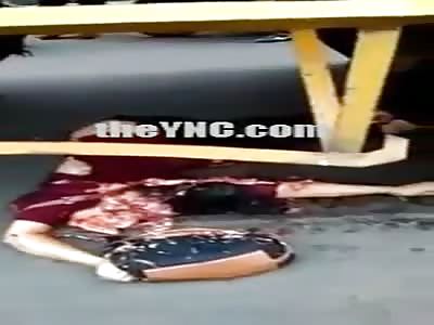 Woman's Head Totally Exploded Crushed By Truck