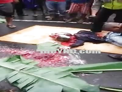 Motociclyst Crushed By Truck