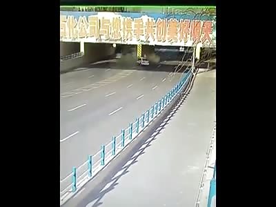  Police car hits object head on