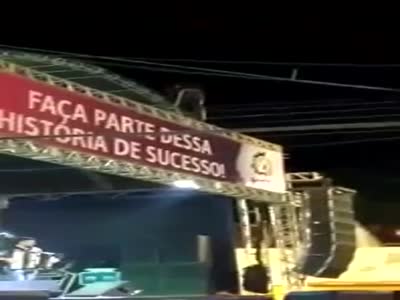 Idiot electrocuted in festival