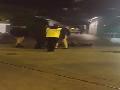 Man Knocked Out by Security Guard