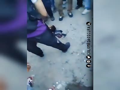 Colombian vandal dying