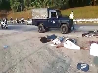  many dead scattered on the track