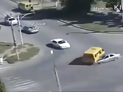 Crashes and explodes