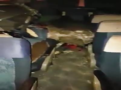  Stone falls on bus and kills 5 people