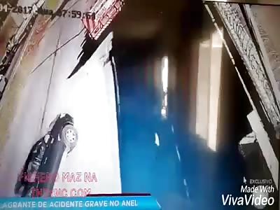 Security Camera Crashes Accident