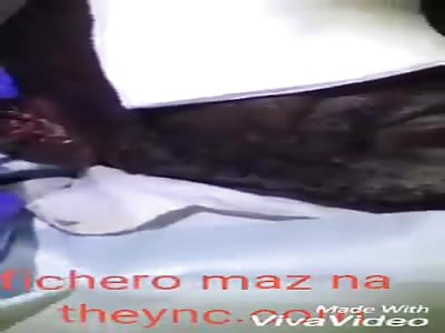 black with ears full of worms