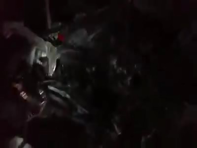 HORRIBLE ACCIDENT CRUMBLE CAR AND SEVERAL DEAD  (Another angle)