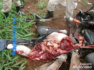 Broken man in accident