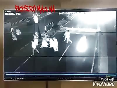 Bus runs over several people