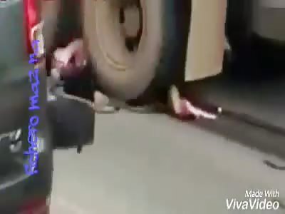 TRAGIC !! crash accident, victims crushed car truck tank oil