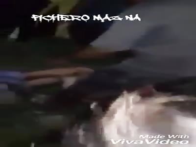 Thief beaten and stripped