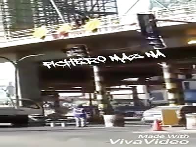 Suicide depressed man jumps bridge