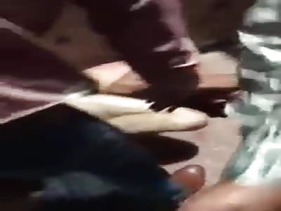 Strip and beat thief