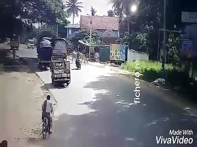 Speeding Bus Avoids Collision With Rider and Kills another