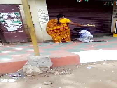 Drunk beaten by wife