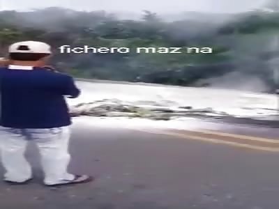 Police died burned in accident