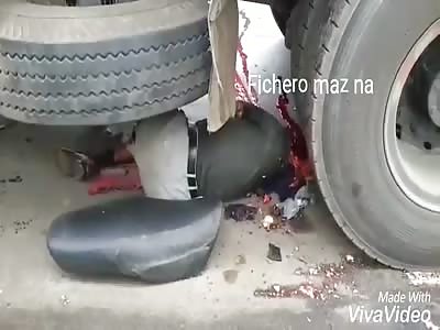 Man with crushed head