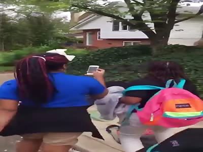 Girl Fight ends in bloody head