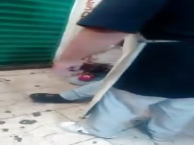 captured thief and Â beaten