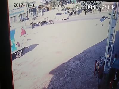 motorcyclist hit by truck