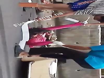 picking up a woman's corpse