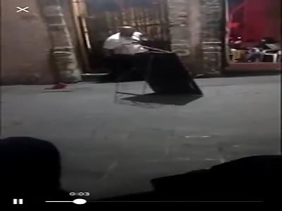 BAR SECURITY GUARD HITS YOUNG