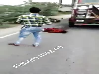 woman run over